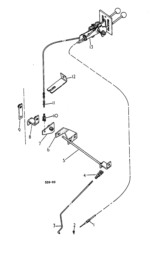 Схема запчастей Case 3400 - (101) - GOVERNOR AND CHOKE CONTROLS (10) - ENGINE