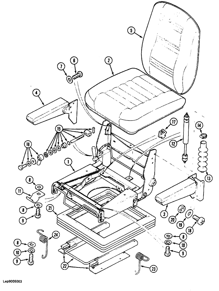 Схема запчастей Case 688 - (9-042) - SEAT (09) - CHASSIS