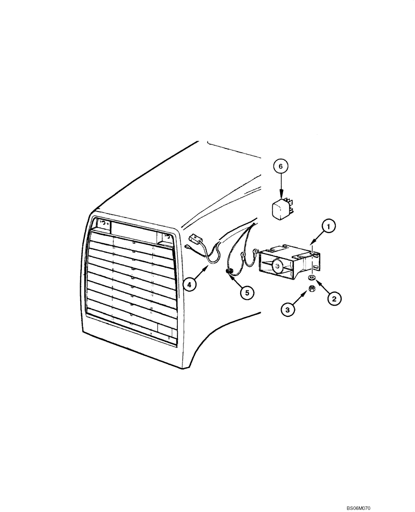 Схема запчастей Case 845 - (04.17[00]) - ELECTRIC SYSTEM - BACK-UP ALARM (04) - ELECTRICAL SYSTEMS