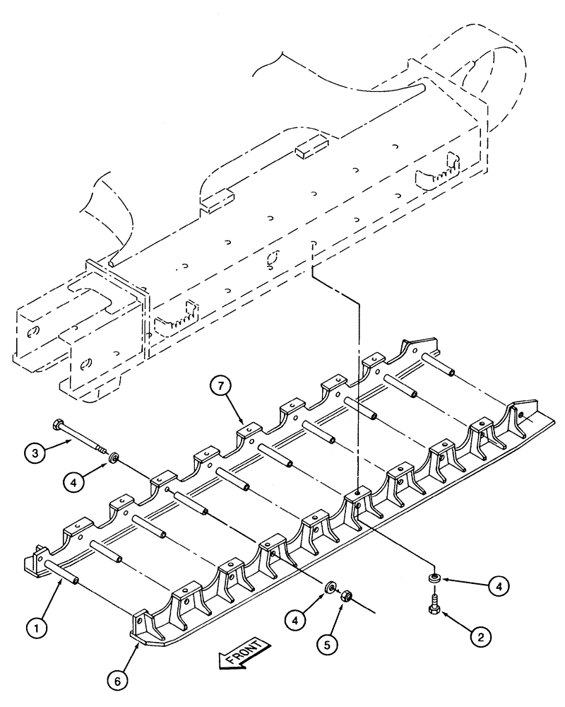 Схема запчастей Case 9040 - (5-14) - TRACKGUARD, TIMBER KING MODELS (11) - TRACKS/STEERING