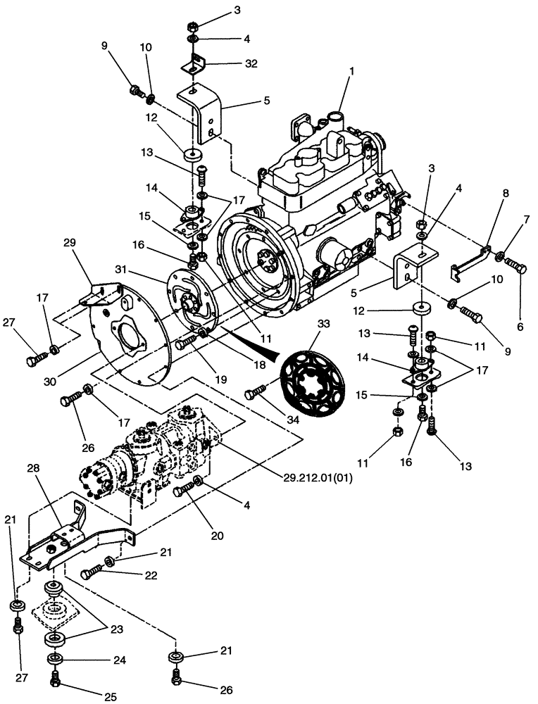 Схема запчастей Case ISM N844 - (10.001.01[01]) - ENGINE (10) - ENGINE