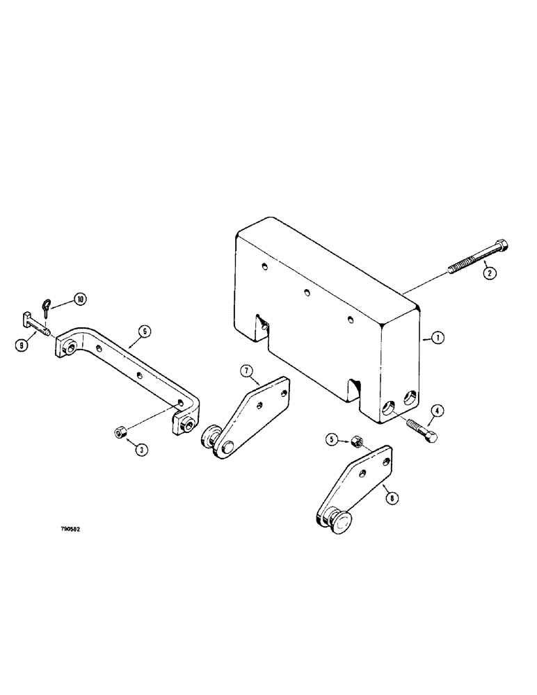 Схема запчастей Case 350 - (404[1]) - REAR COUNTERWEIGHT - WITH BACKHOE REMOVED (05) - UPPERSTRUCTURE CHASSIS