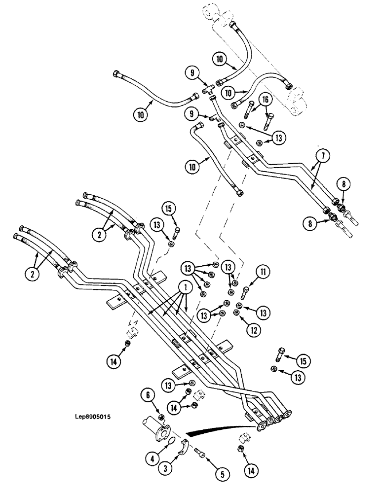 Схема запчастей Case 688C - (8G-022) - PRE-BOOM HYDRAULIC CIRCUIT (LINKED BOOM) (07) - HYDRAULIC SYSTEM