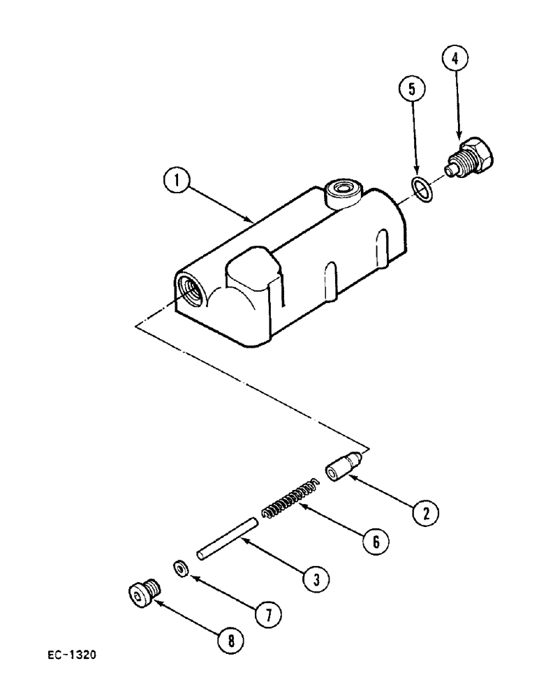 Схема запчастей Case 380B - (8-250) - REGULATOR VALVE, FORWARD AND REVERSE, P.I.N. 18001 AND AFTER (08) - HYDRAULICS