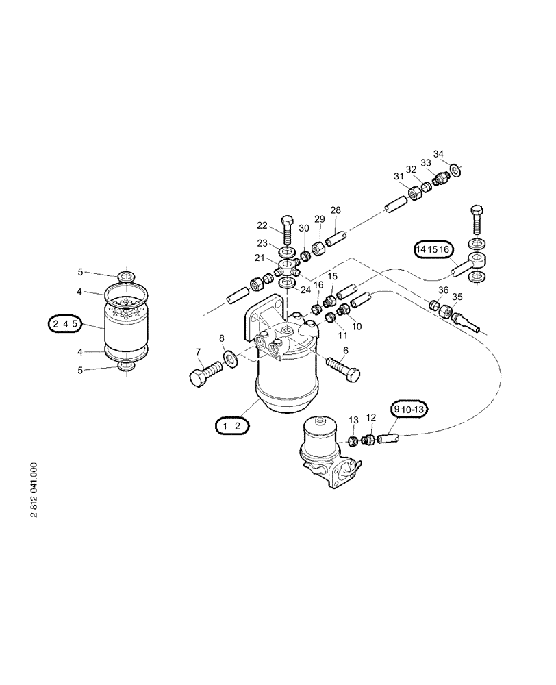 Схема запчастей Case 21D - (95.245[001]) - FUEL SYSTEM (S/N 561101-UP) No Description