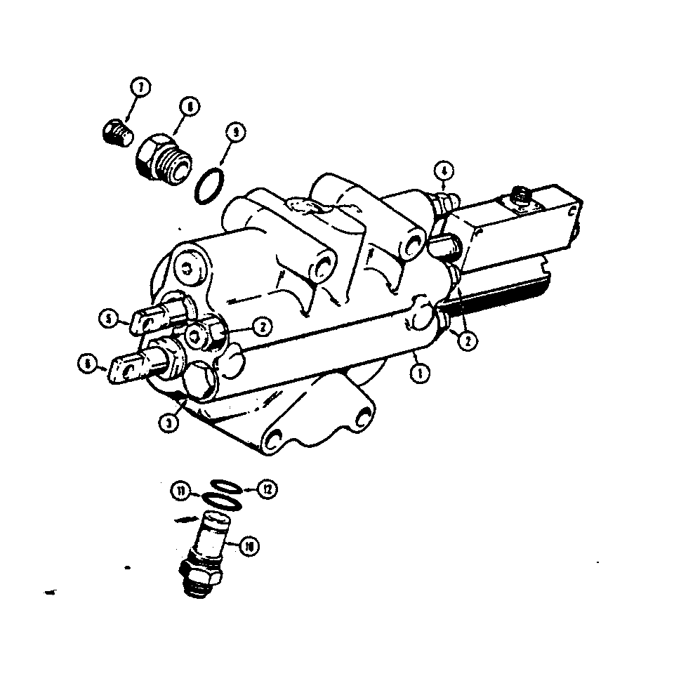 Схема запчастей Case 680G - (258) - L78647 LOADER CONTROL VALVE (2 SPOOL) (08) - HYDRAULICS