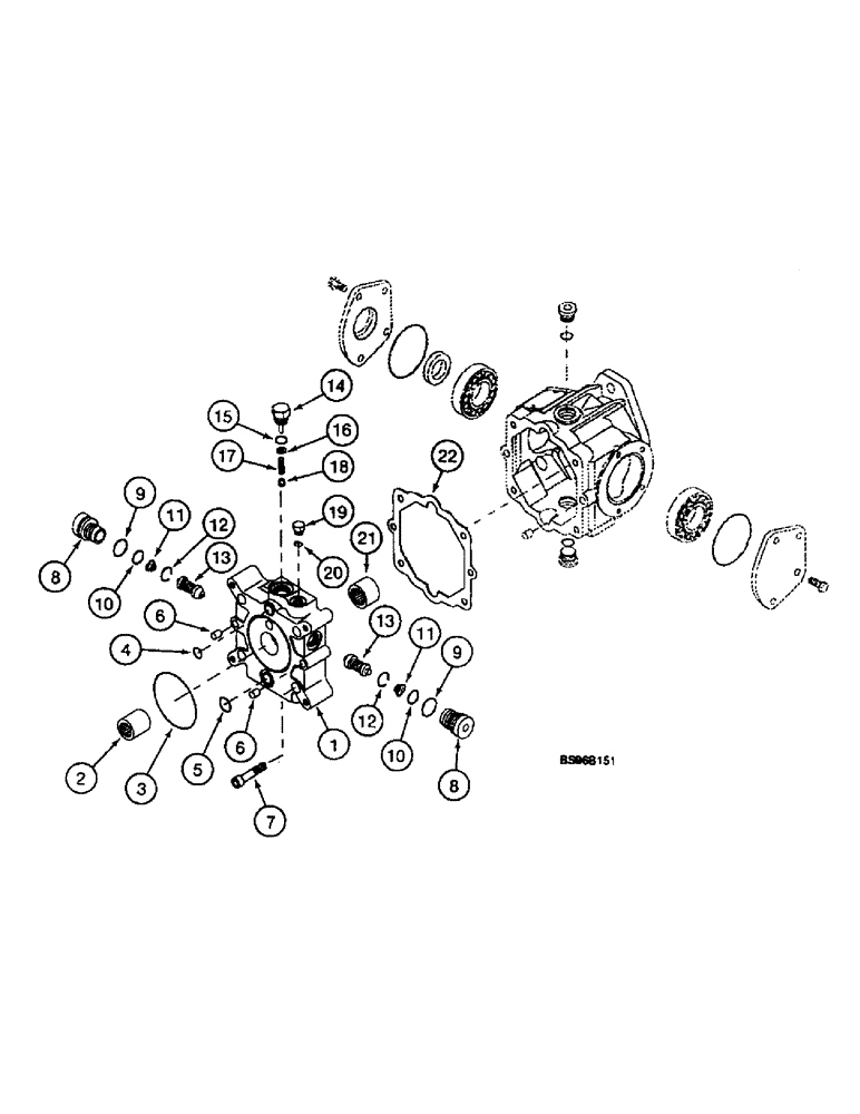 Схема запчастей Case 1825B - (6-26) - PUMP ASSEMBLY, TANDEM, FRONT DRIVE, EUROPE (06) - POWER TRAIN