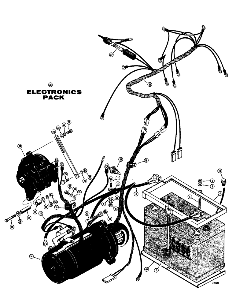 Схема запчастей Case 1700-SERIES - (076) - ELECTRICAL SYSTEM (55) - ELECTRICAL SYSTEMS