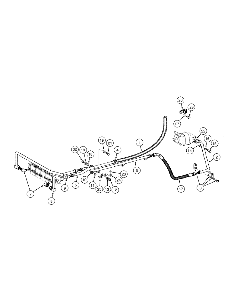 Схема запчастей Case 865 AWD - (08-082[01]) - REAR HYDRAULIC CIRCUIT (08) - HYDRAULICS