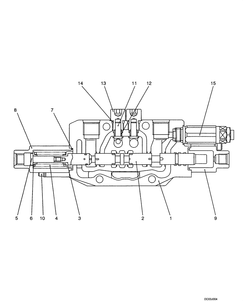 Схема запчастей Case CX47 - (08-45[00]) - VALVE ASSY - BUCKET (08) - HYDRAULICS