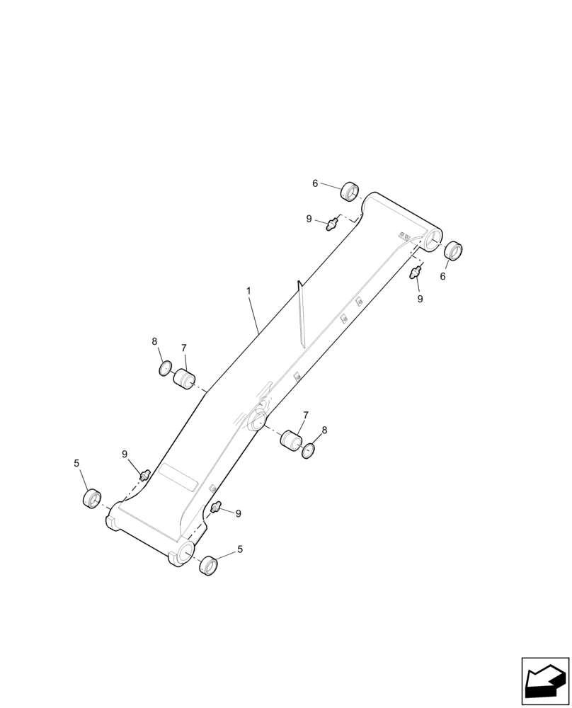 Схема запчастей Case 21E - (60.603[6559368000]) - LOADER ARM MONOBOOM (82) - FRONT LOADER & BUCKET