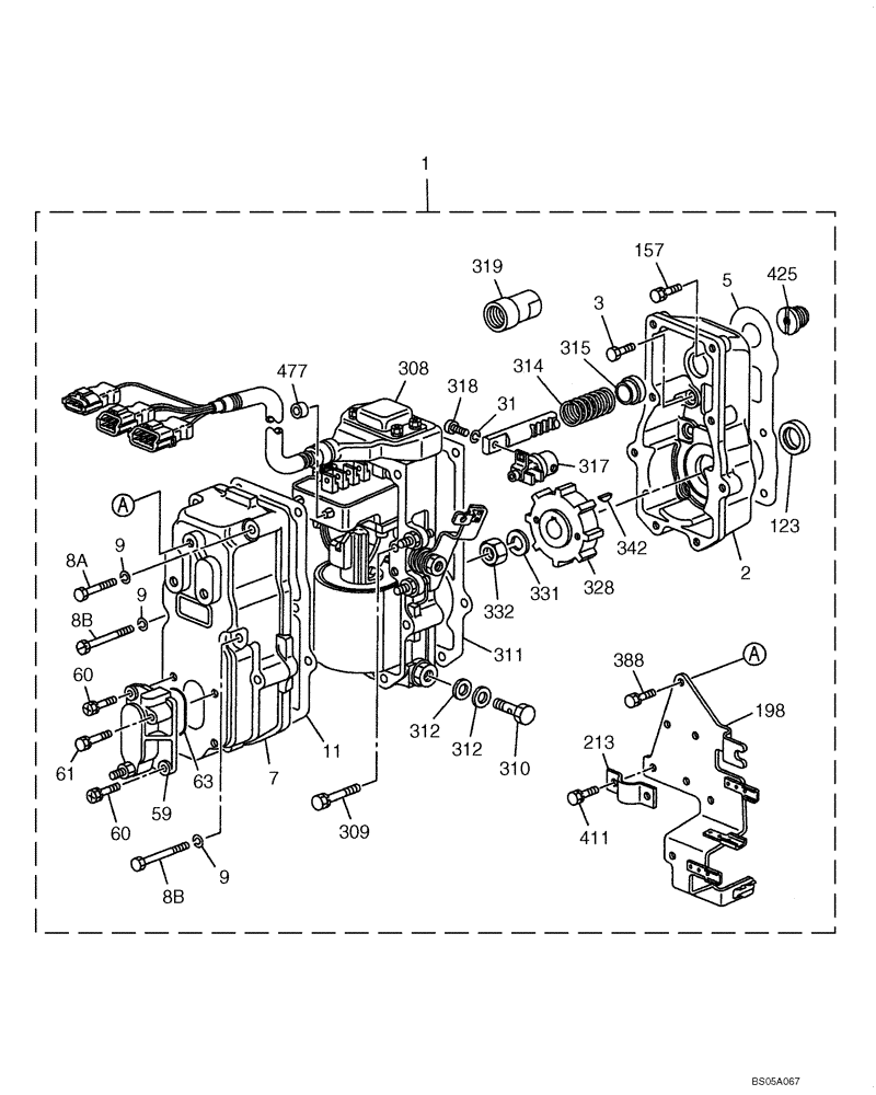 Схема запчастей Case CX225SR - (03-10) - FUEL INJECTION PUMP - CONTROL (03) - FUEL SYSTEM