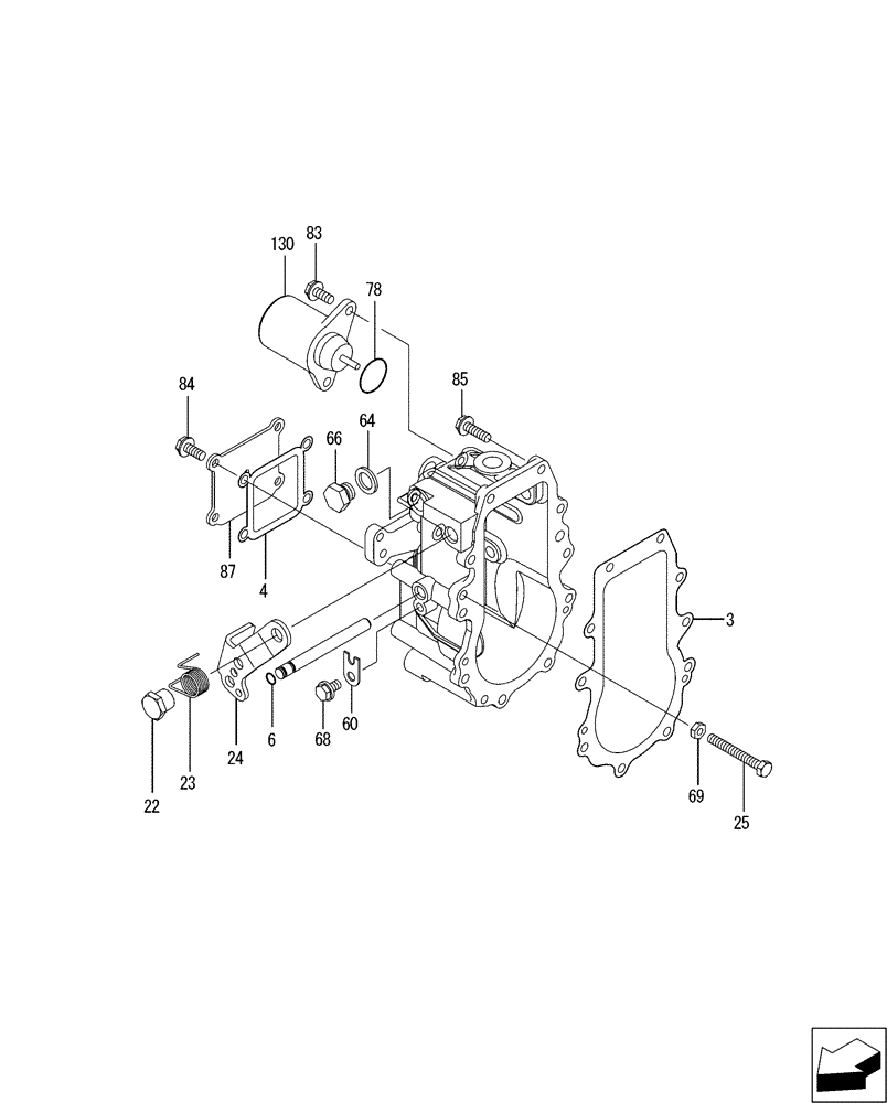 Схема запчастей Case CX36B - (08-012[00]) - GOVERNOR (10) - ENGINE