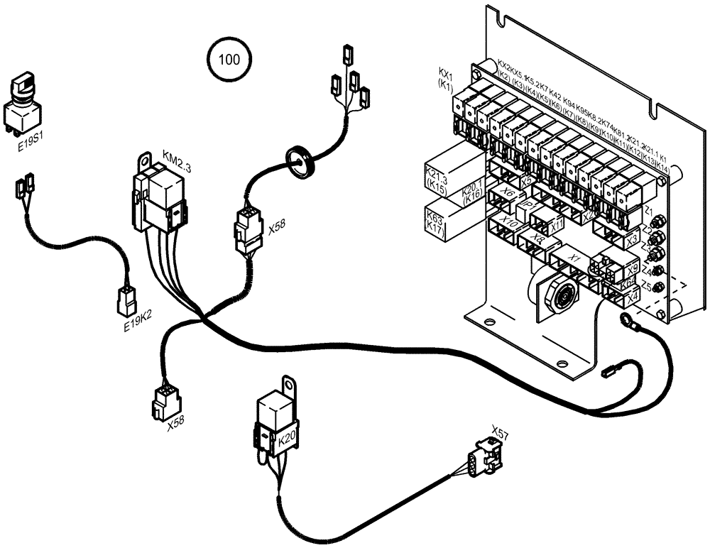 Схема запчастей Case 221D - (32.000[001]) - ELECTRICAL SYSTEM AIR CONDITION (OPTION) (S/N 581202-UP) (55) - ELECTRICAL SYSTEMS