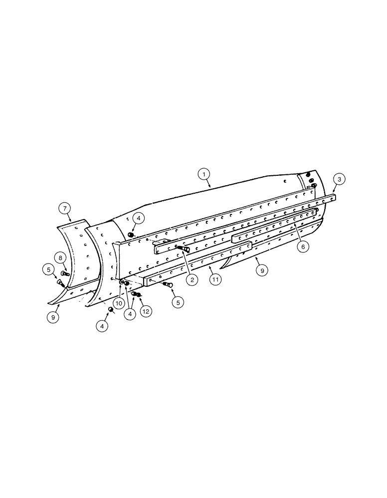 Схема запчастей Case 845 DHP - (09-020[01]) - BLADE (12 FEET) - ASSEMBLY (09) - CHASSIS