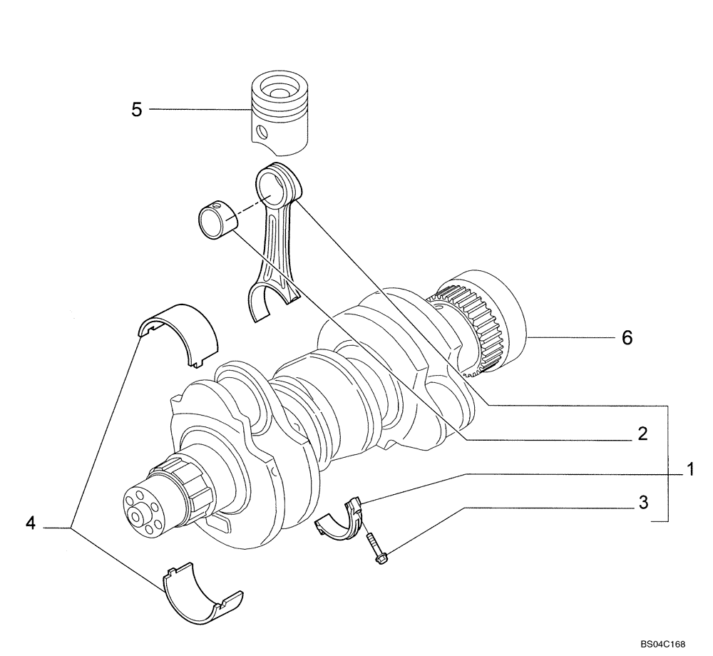 Схема запчастей Case 435 - (02-20) - CONNECTING ROD (02) - ENGINE