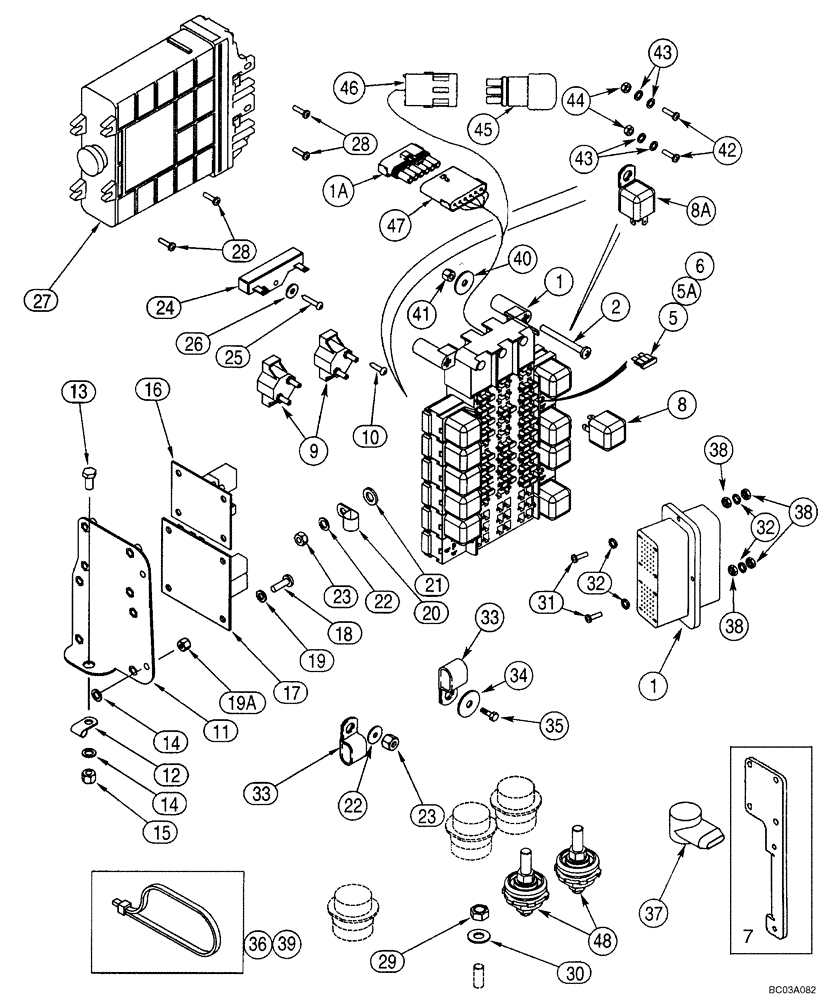 Схема запчастей Case 721D - (04-09) - HARNESS - CAB, MAIN (04) - ELECTRICAL SYSTEMS