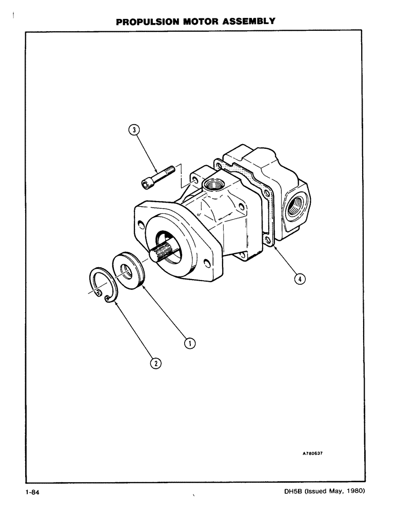 Схема запчастей Case DH5 - (1-84) - PROPULSION MOTOR ASSEMBLY (35) - HYDRAULIC SYSTEMS