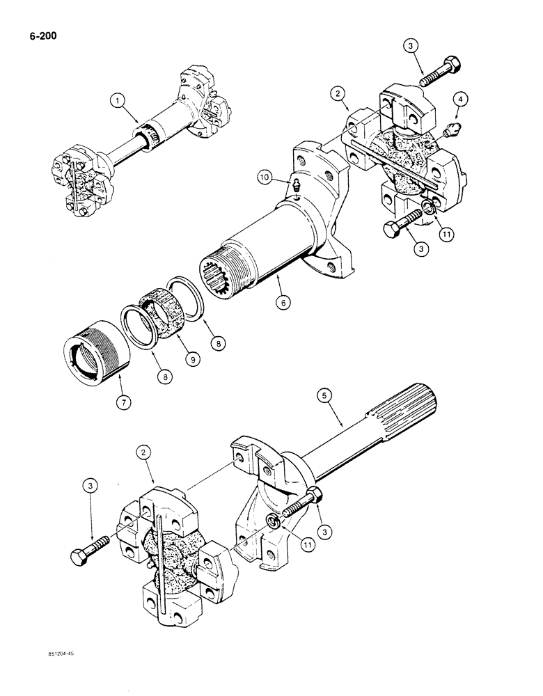 Схема запчастей Case 680K - (6-200) - L101466 DRIVE SHAFT (06) - POWER TRAIN