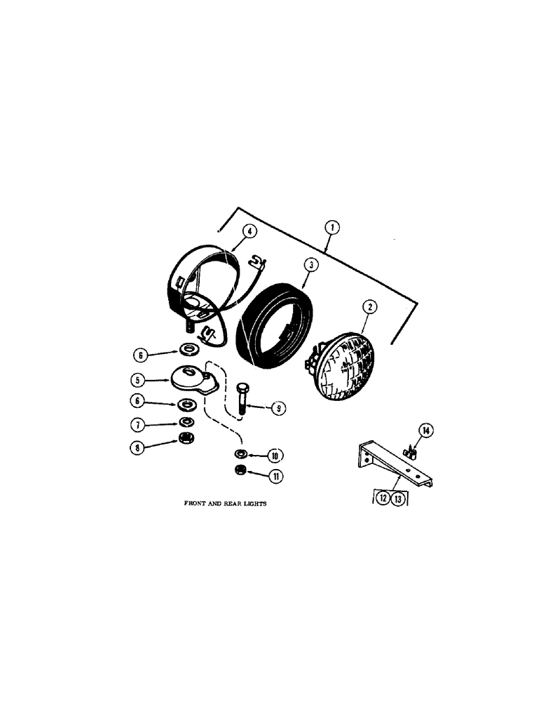 Схема запчастей Case W9E - (094) - FRONT AND REAR LIGHTS - 12 VOLT, FRONT AND REAR LIGHTS - 24 (04) - ELECTRICAL SYSTEMS