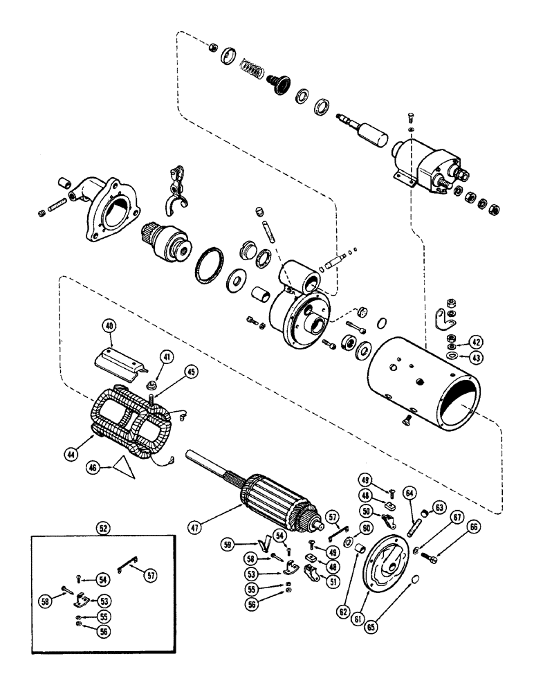 Схема запчастей Case W8B - (059E) - A15485 STARTER, (401) DIESEL ENGINE (06) - ELECTRICAL SYSTEMS