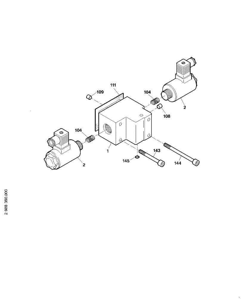 Схема запчастей Case 121E - (23.010[2988380000]) - SOLENOID VALVE (35) - HYDRAULIC SYSTEMS