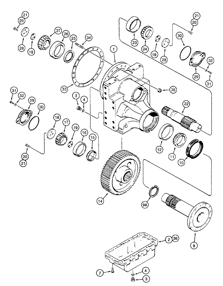 Схема запчастей Case 1150H - (06-10) - TRANSMISSION - FINAL DRIVE (06) - POWER TRAIN