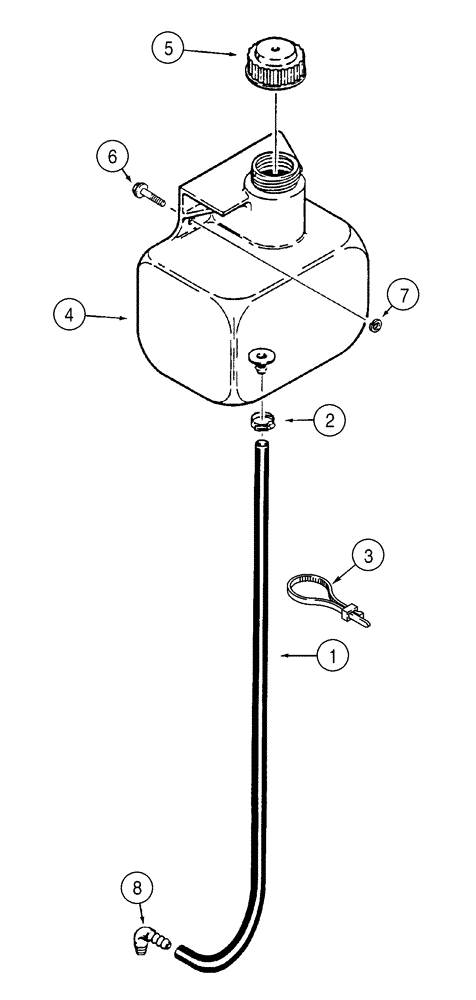 Схема запчастей Case 1150H - (06-17) - TRANSMISSION - RESERVOIR, FLUID RECOVERY (06) - POWER TRAIN