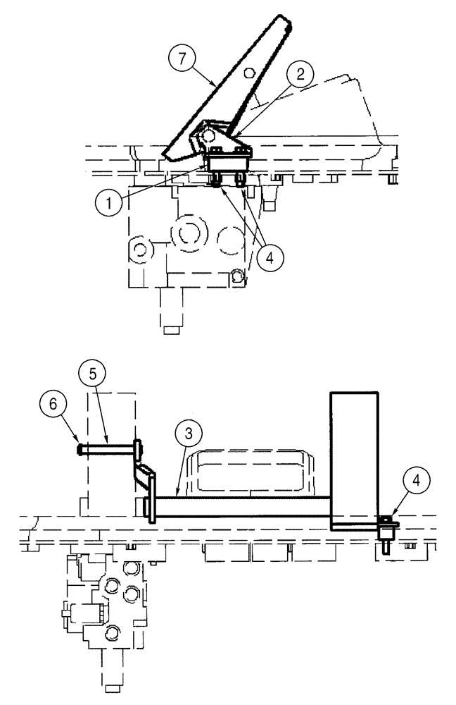 Схема запчастей Case 621D - (07-03) - BRAKE - PEDALS, RIGHT HAND PEDAL (07) - BRAKES