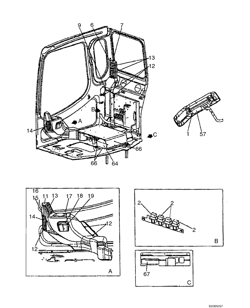 Схема запчастей Case CX75SR - (09-21) - HEATER AND AIR CONDITIONING - DUCTS (09) - CHASSIS/ATTACHMENTS