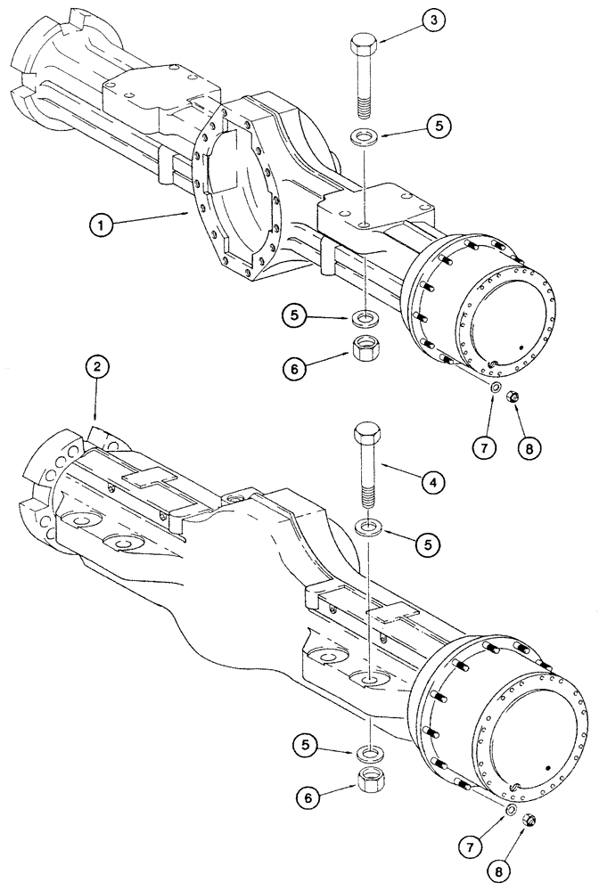 Схема запчастей Case 821C - (06-22) - AXLE MOUNTING -JEE0123402 (06) - POWER TRAIN