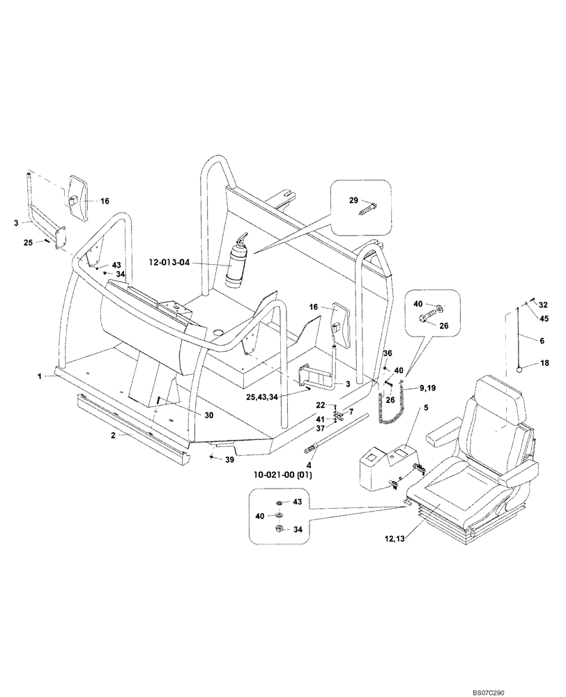 Схема запчастей Case SV216 - (12-022-00[02]) - CHASSIS - PLATFORM CANOPY (GROUP 155 P) (ND106157) (09) - CHASSIS/ATTACHMENTS