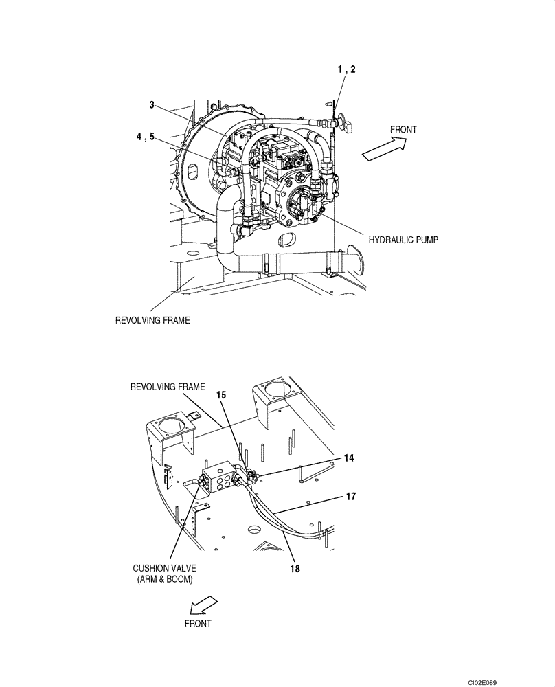 Схема запчастей Case CX135SR - (08-014) - HYDRAULICS - DRAIN LINE, MODELS WITH LOAD HOLD (08) - HYDRAULICS