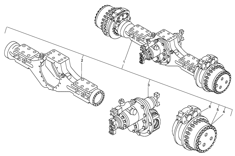 Схема запчастей Case 335B - (32A00000058[001]) - SECTION INDEX, INTERMEDIATE AXLE (89500414675) (11) - AXLES/WHEELS