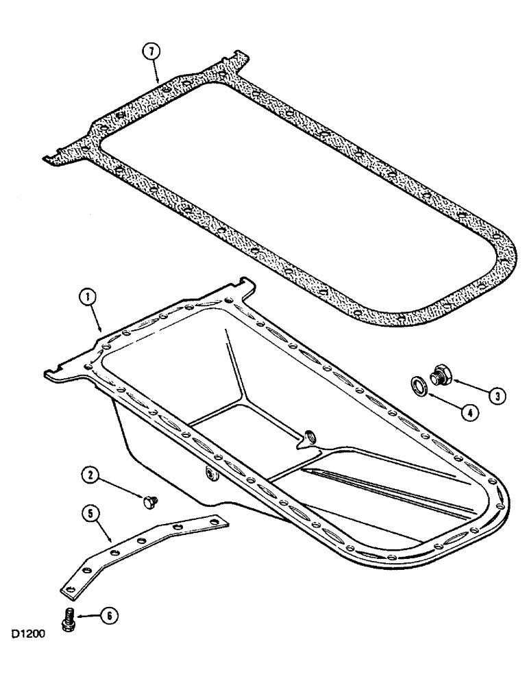 Схема запчастей Case 880 - (038) - OIL PAN, 336BDT DIESEL ENGINE (01) - ENGINE