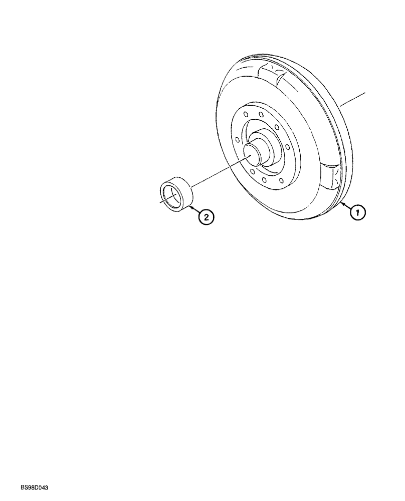 Схема запчастей Case 580SL - (6-126) - CLARK POWERSHIFT TRANSMISSION ASSEMBLY, TORQUE CONVERTER (06) - POWER TRAIN