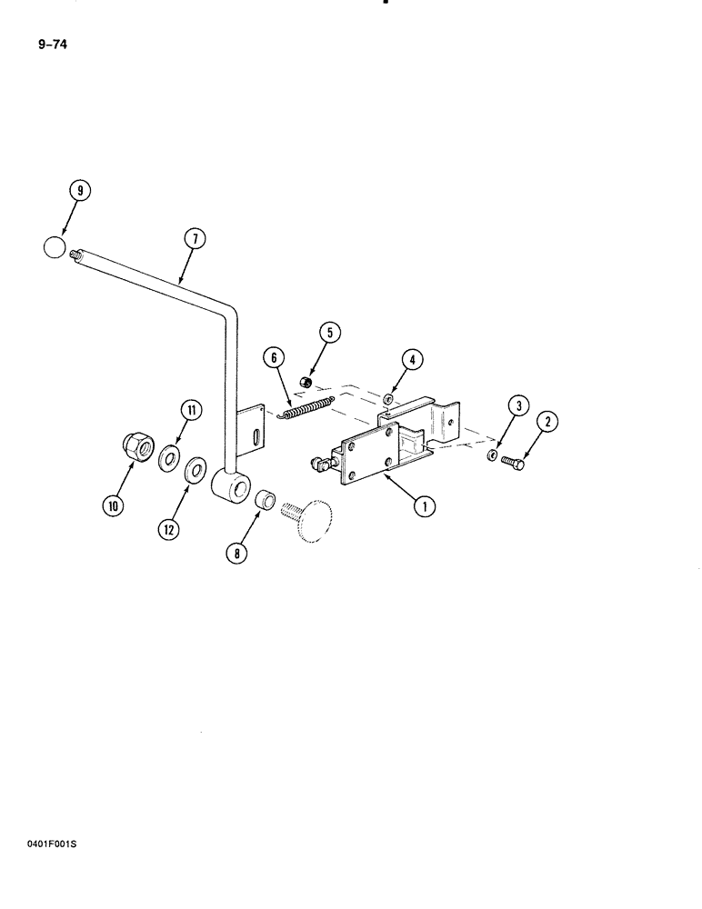 Схема запчастей Case 888 - (9-074) - CAB, CAB FRAME AND RELATED PARTS (09) - CHASSIS