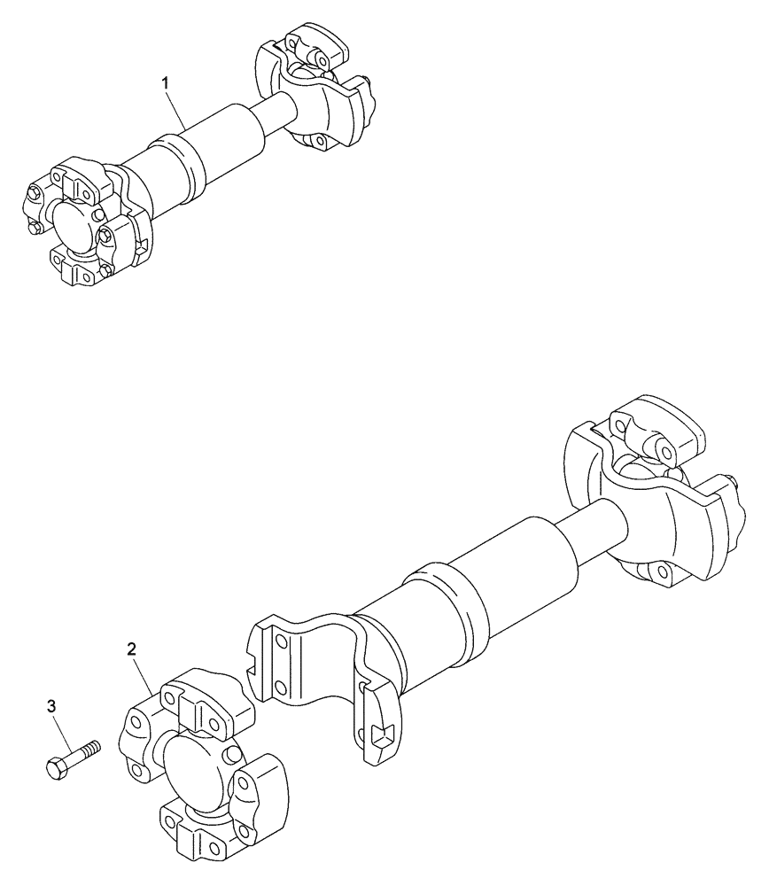 Схема запчастей Case 325 - (1.255A[06A]) - DRIVE SHAFTS (8900190427) (03) - Converter / Transmission