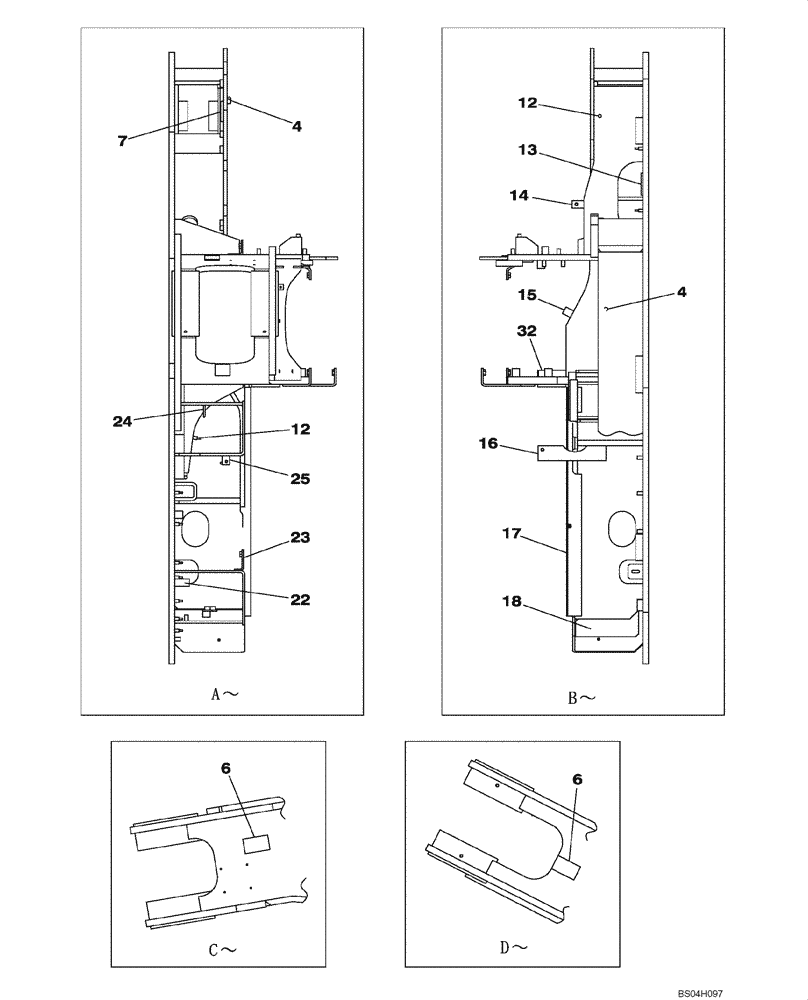 Схема запчастей Case CX80 - (09-03) - TURNTABLE (09) - CHASSIS/ATTACHMENTS