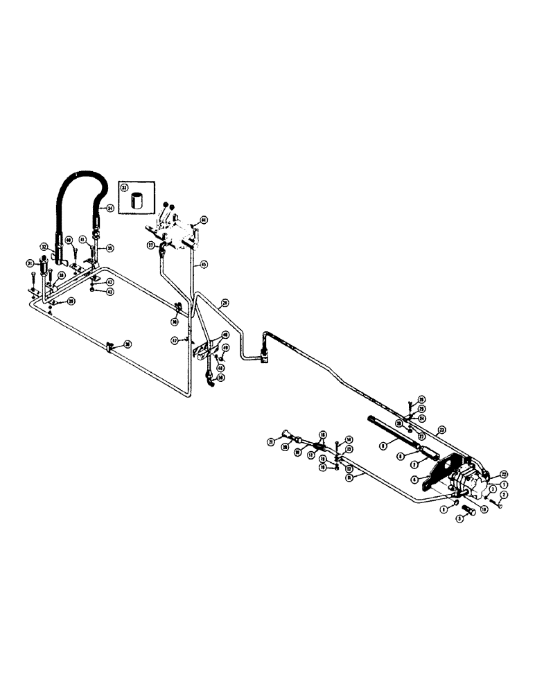 Схема запчастей Case 320 - (28) - BASIC BACKHOE HYDRAULICS AND PUMP DRIVE (WHEEL TRACTOR) (00) - COMPLETE MACHINE