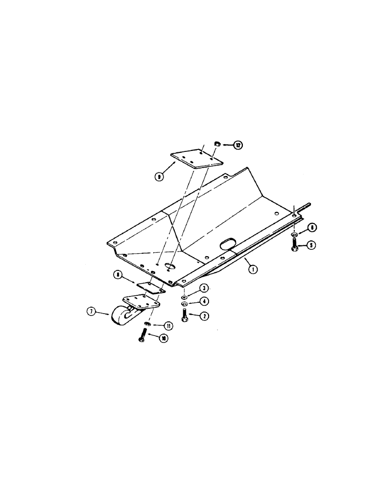 Схема запчастей Case 310G - (136) - CRANKCASE GUARD AND PULL HOOK (04) - UNDERCARRIAGE