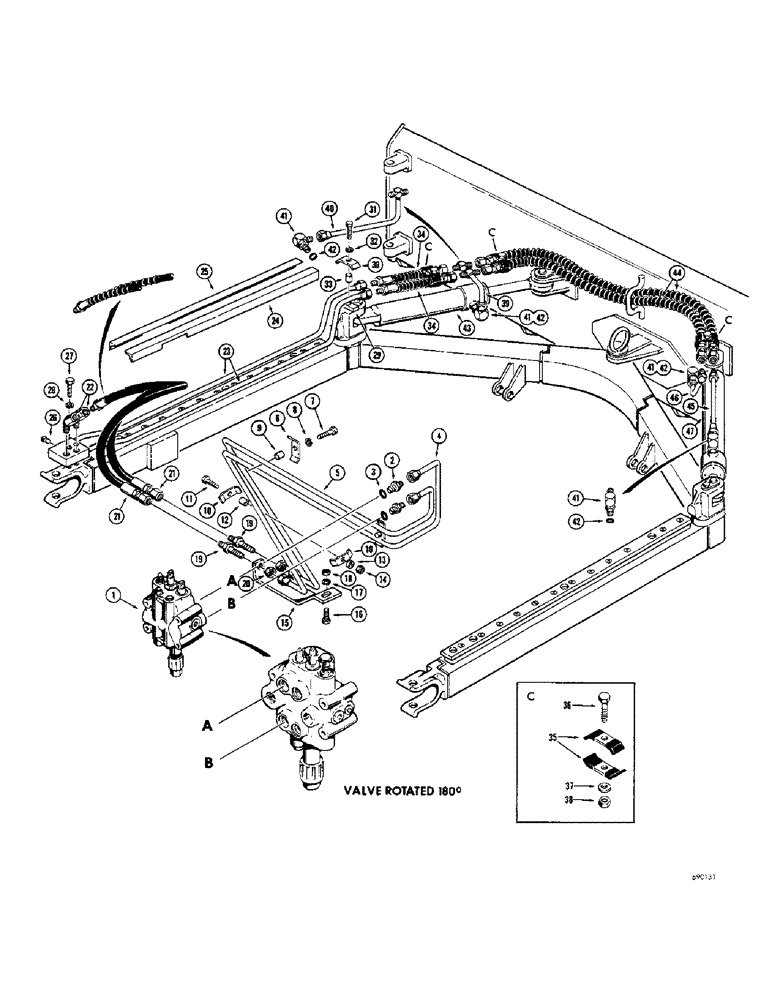 Схема запчастей Case 350 - (194) - ANGLE DOZER - ANGLE HYDRAULIC CIRCUIT (07) - HYDRAULIC SYSTEM