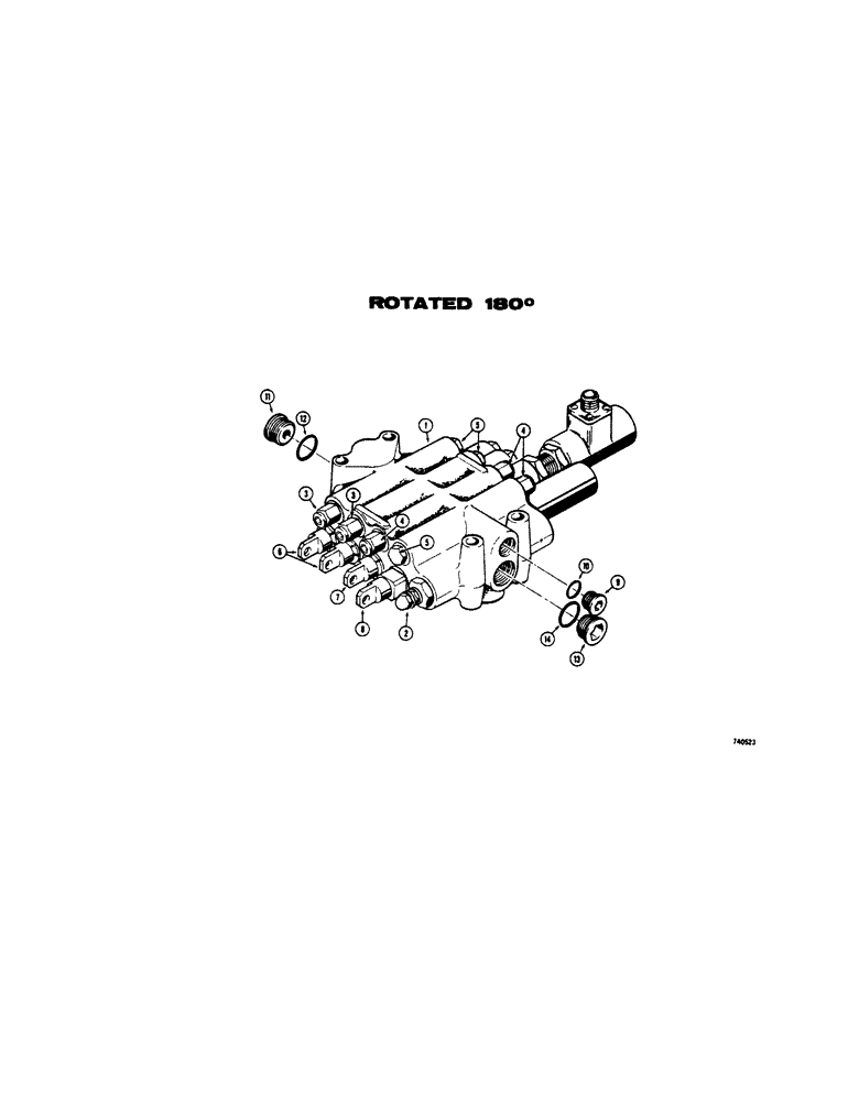 Схема запчастей Case 450 - (314[1]) - R24136 LOADER CONTROL VALVE (4 SPOOL) USED ON MODELS WITH RETURN TO DIG FEATURE (07) - HYDRAULIC SYSTEM