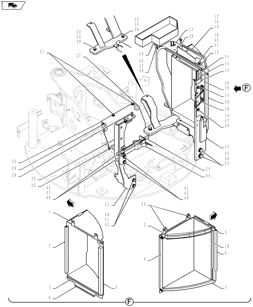 Схема запчастей Case CX27B ASN - (90.100.08) - GUARD INSTALL (CANOPY) (90) - PLATFORM, CAB, BODYWORK AND DECALS