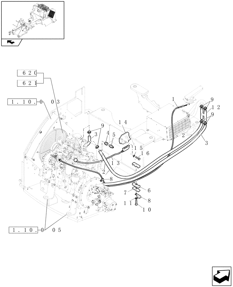 Схема запчастей Case 321E - (1.10.0/03[01]) - ENGINE INSTALLATION (01) - ENGINE