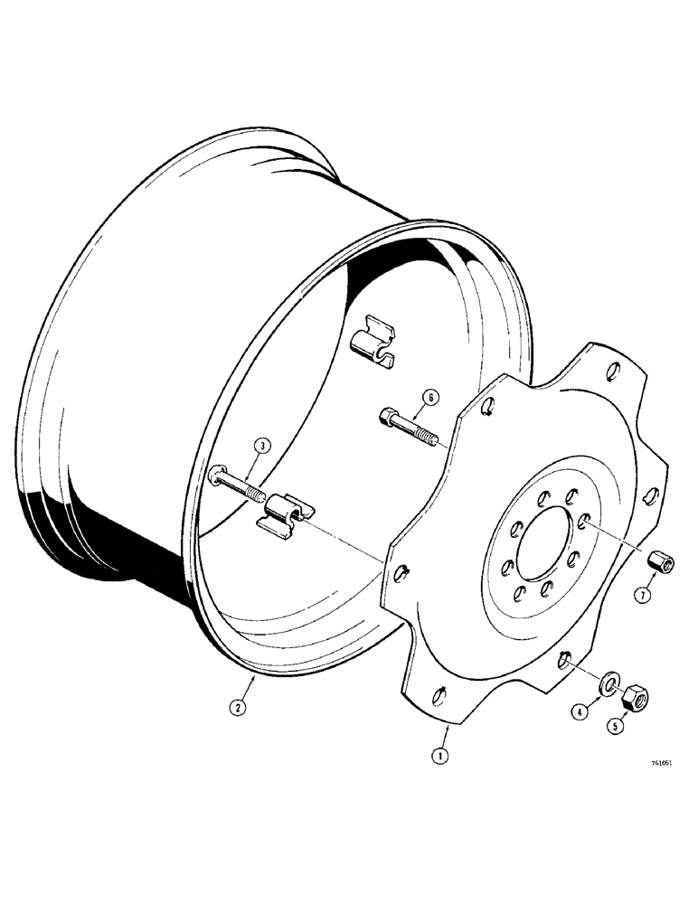 Схема запчастей Case 380CK - (070) - REAR WHEELS (06) - POWER TRAIN