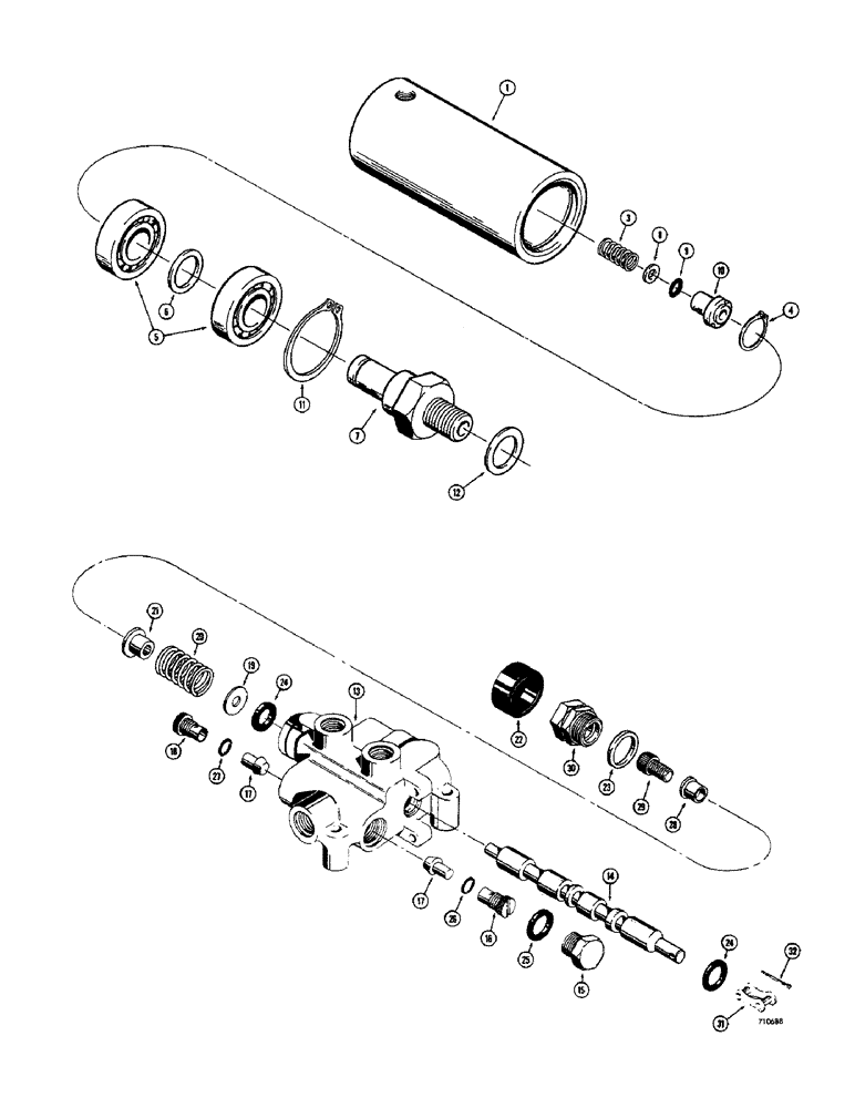 Схема запчастей Case 1700-SERIES - (170) - ROTARY COUPLING (35) - HYDRAULIC SYSTEMS