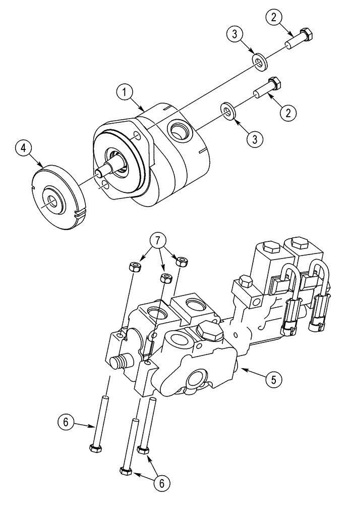 Схема запчастей Case 75XT - (08-26) - HYDRAULICS, ATTACHMENT - HIGH FLOW, GEAR (08) - HYDRAULICS