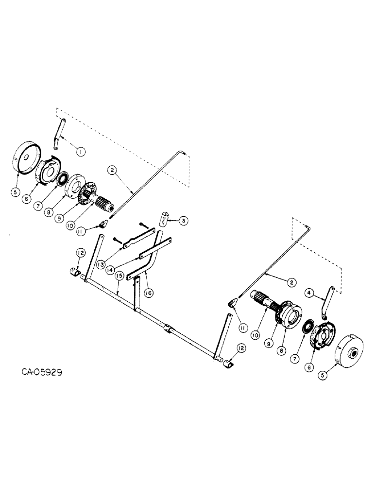 Схема запчастей Case 4150 - (04-01) - BRAKES, PARK BRAKE ATTACHMENT, LOADER (5.1) - BRAKES