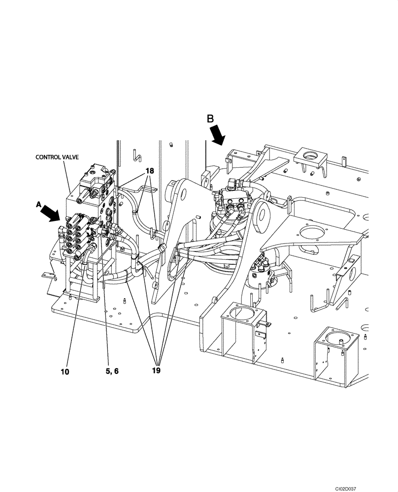 Схема запчастей Case CX75SR - (08-13) - HYDRAULICS - SWING (08) - HYDRAULICS